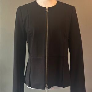 Ellie Black Zippered Blazer